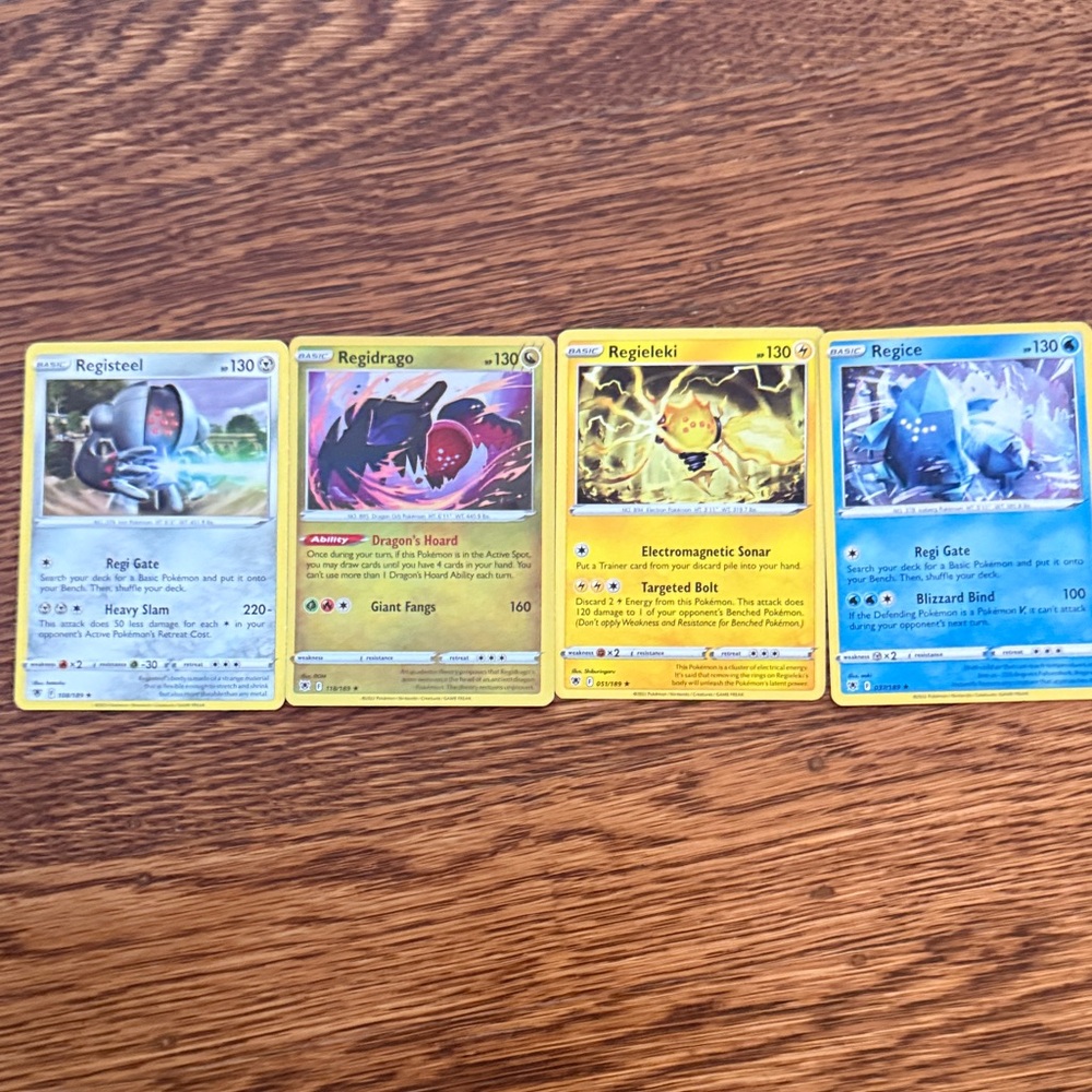 Trading Card Game - Assorted Legendary Pokemon Cards (Yellow, Blue)